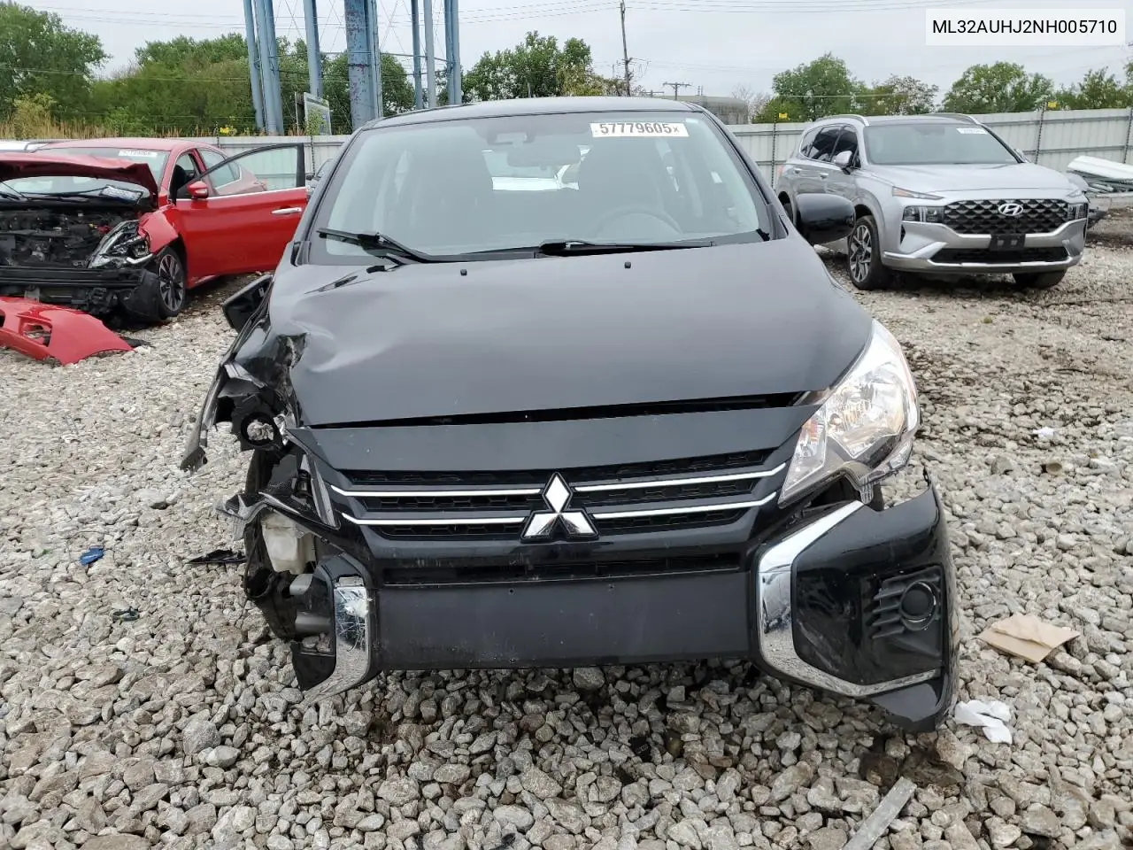 2022 Mitsubishi Mirage Es VIN: ML32AUHJ2NH005710 Lot: 57779605