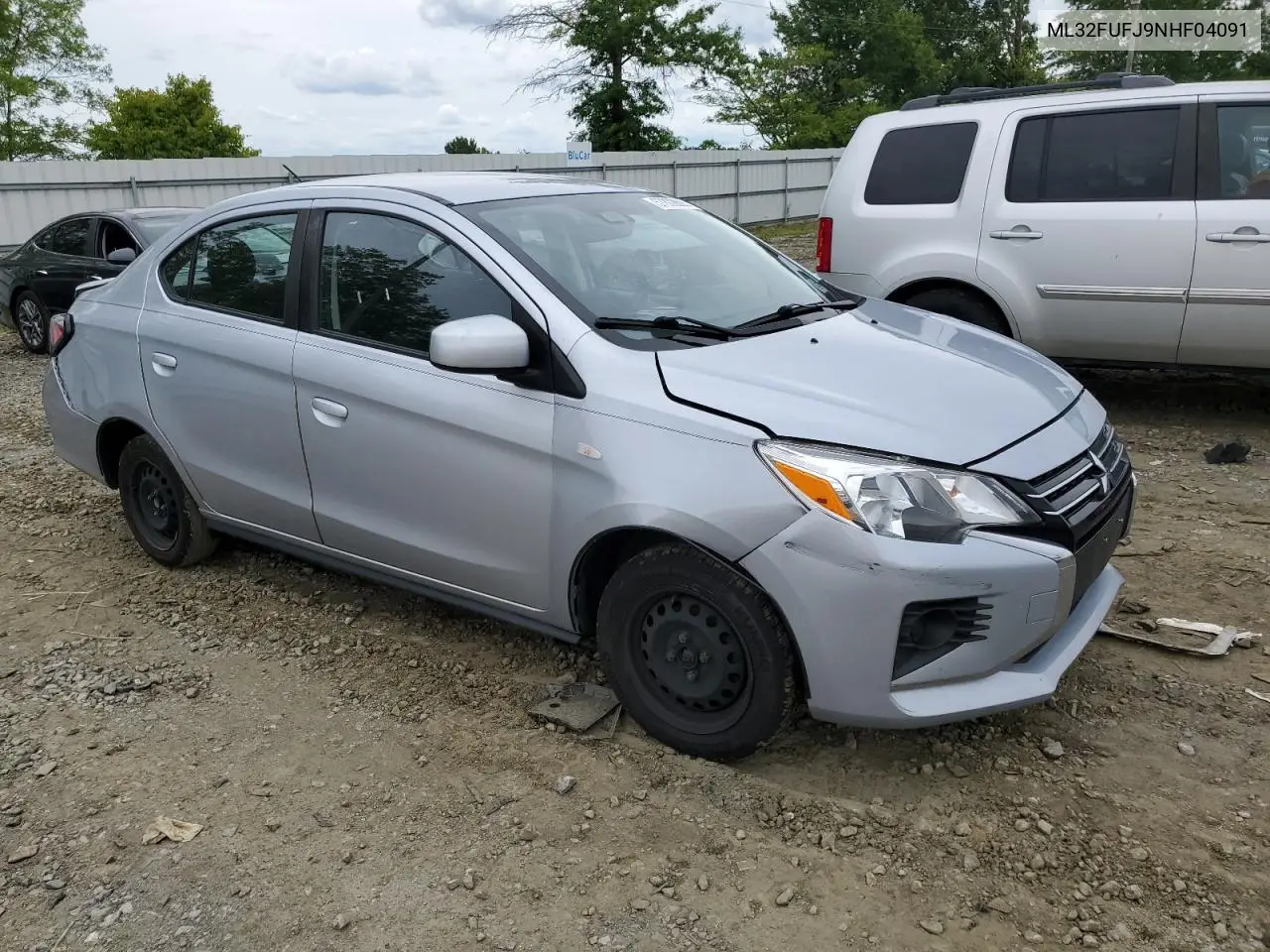 2022 Mitsubishi Mirage G4 Es VIN: ML32FUFJ9NHF04091 Lot: 57802805