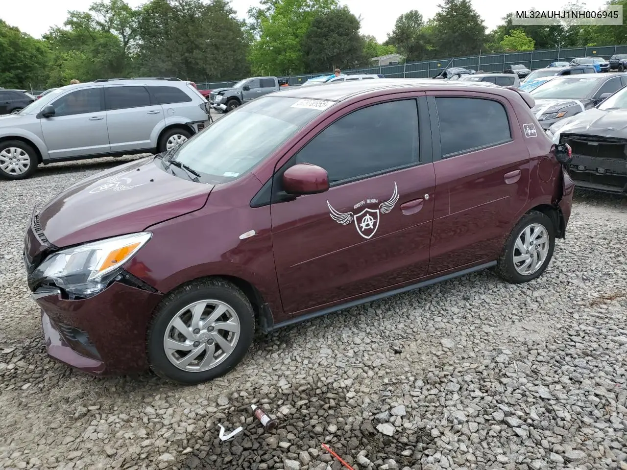 2022 Mitsubishi Mirage Es VIN: ML32AUHJ1NH006945 Lot: 57978955
