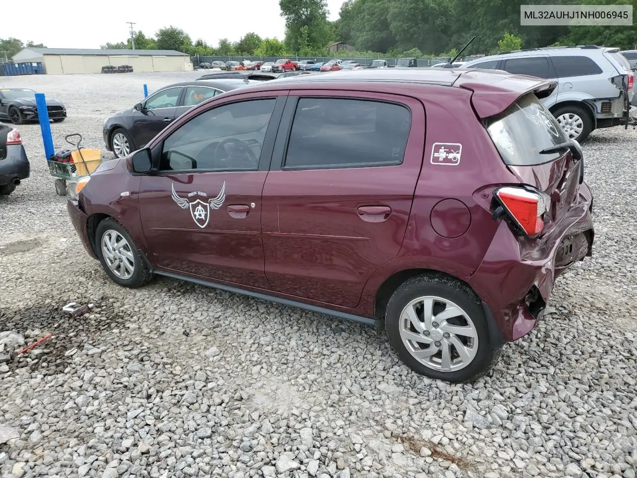 2022 Mitsubishi Mirage Es VIN: ML32AUHJ1NH006945 Lot: 57978955