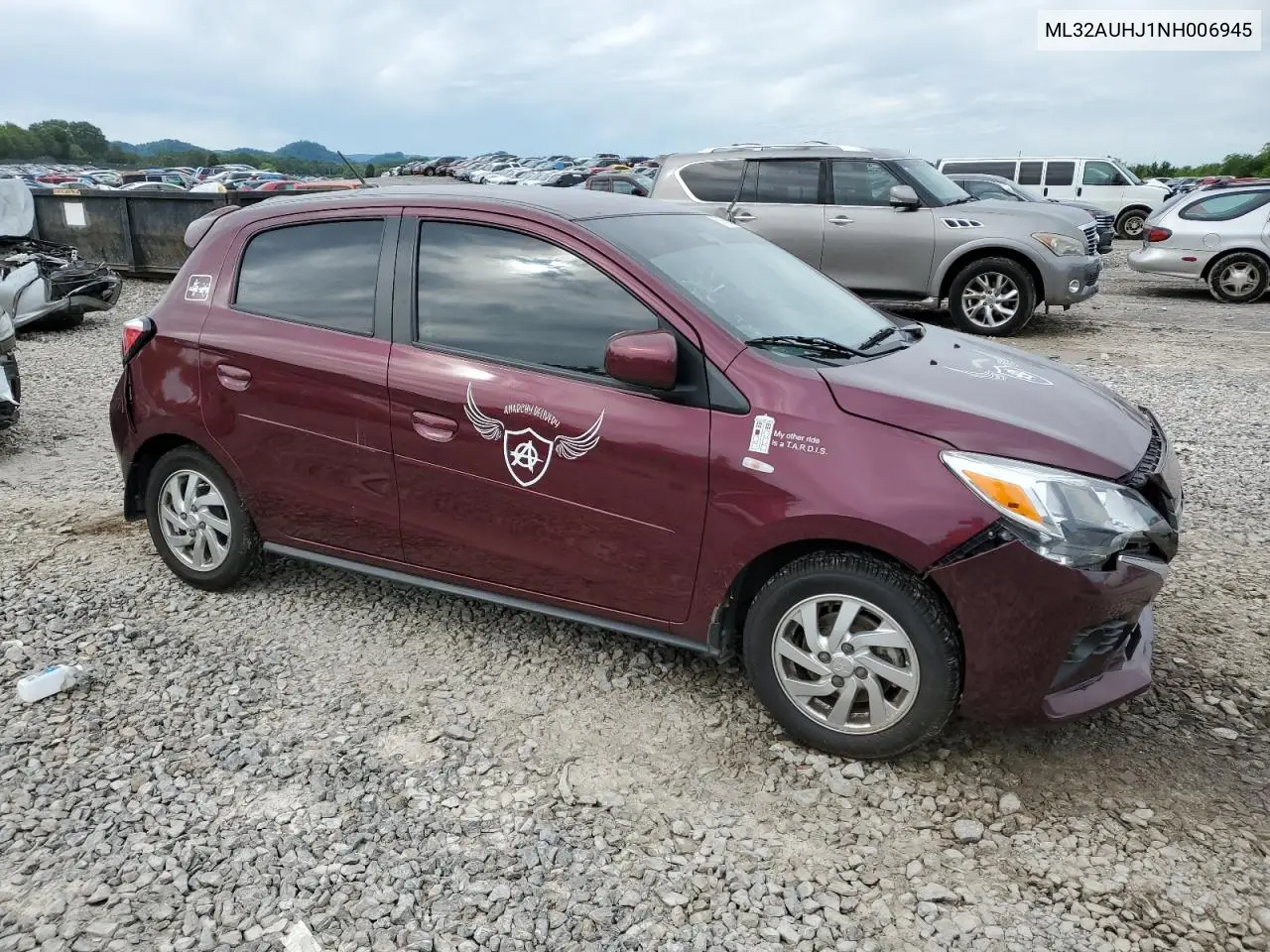 2022 Mitsubishi Mirage Es VIN: ML32AUHJ1NH006945 Lot: 57978955