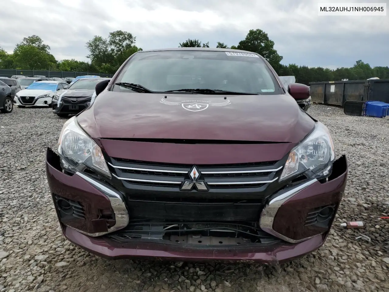 2022 Mitsubishi Mirage Es VIN: ML32AUHJ1NH006945 Lot: 57978955