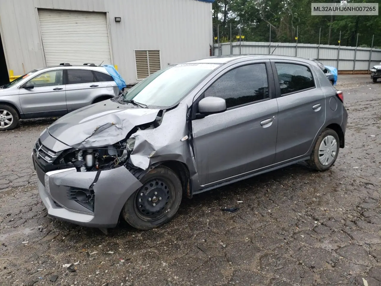 2022 Mitsubishi Mirage Es VIN: ML32AUHJ6NH007265 Lot: 58022215
