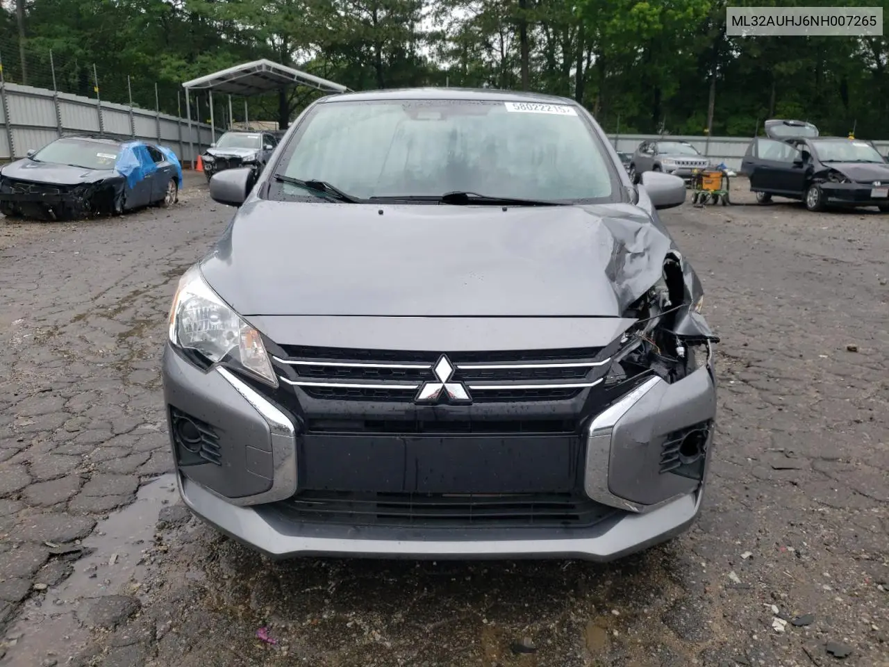 2022 Mitsubishi Mirage Es VIN: ML32AUHJ6NH007265 Lot: 58022215