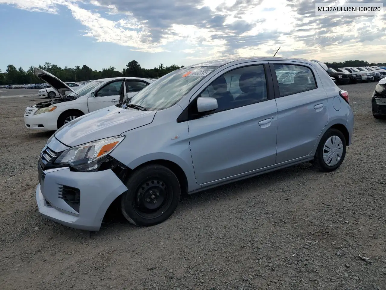 2022 Mitsubishi Mirage Es VIN: ML32AUHJ6NH000820 Lot: 58132745