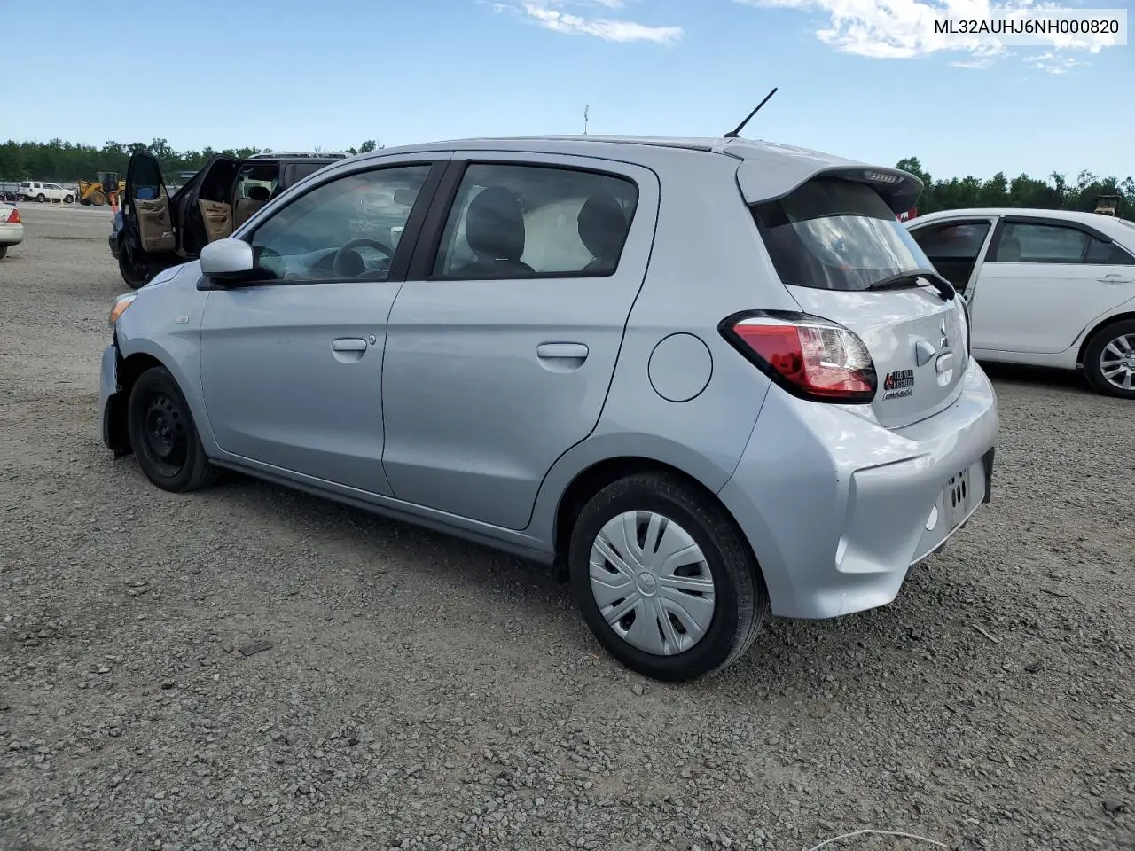 2022 Mitsubishi Mirage Es VIN: ML32AUHJ6NH000820 Lot: 58132745