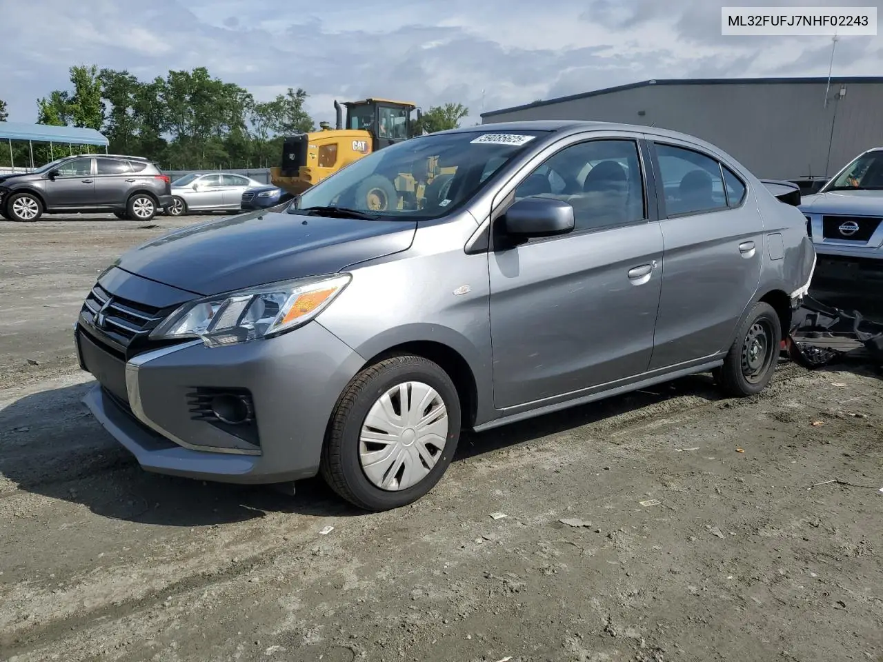 2022 Mitsubishi Mirage G4 Es VIN: ML32FUFJ7NHF02243 Lot: 59085625
