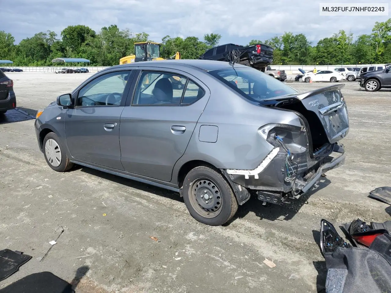 2022 Mitsubishi Mirage G4 Es VIN: ML32FUFJ7NHF02243 Lot: 59085625