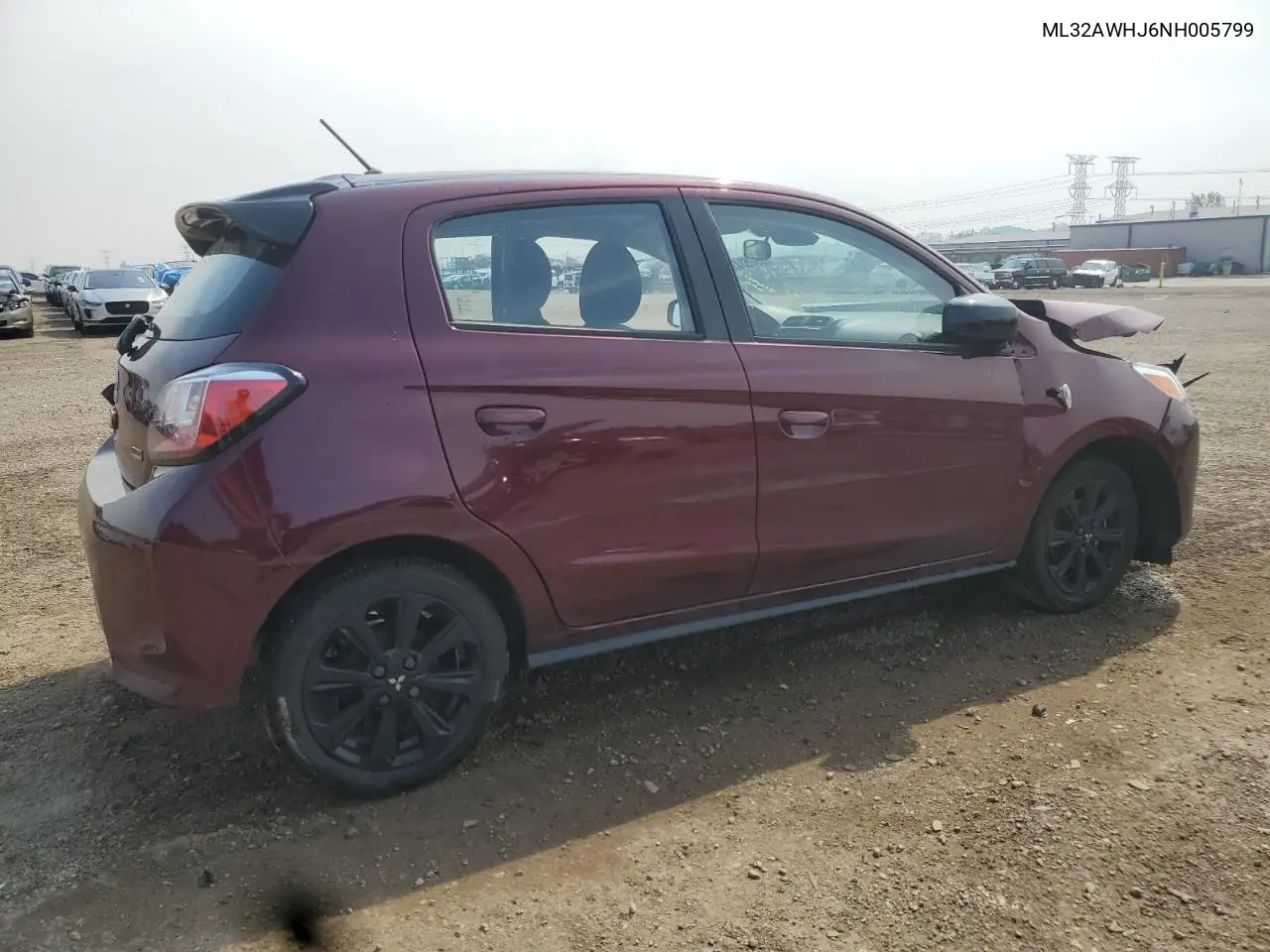2022 Mitsubishi Mirage Se VIN: ML32AWHJ6NH005799 Lot: 59758435