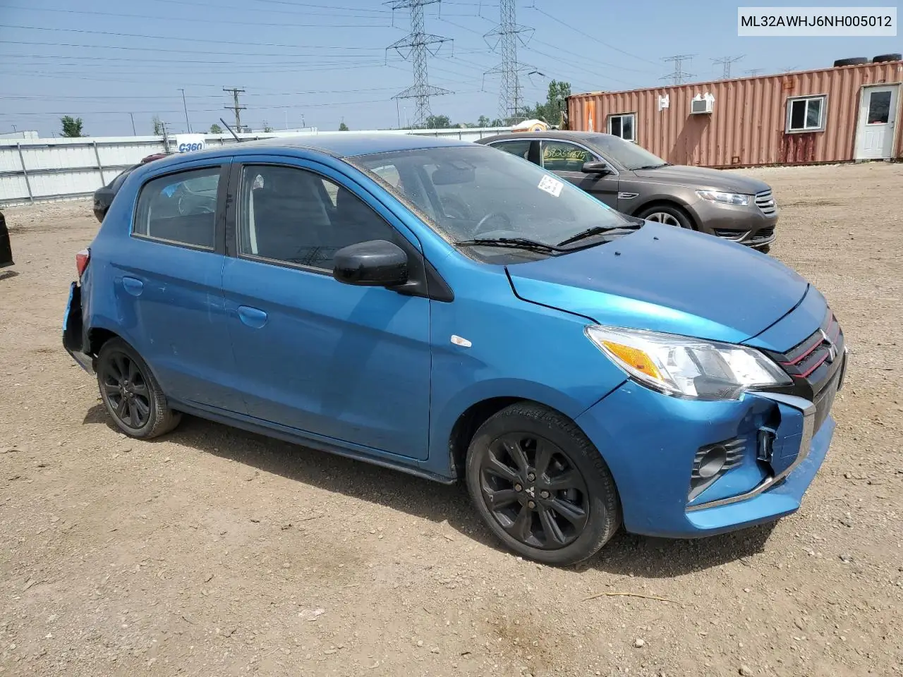 2022 Mitsubishi Mirage Se VIN: ML32AWHJ6NH005012 Lot: 59921955