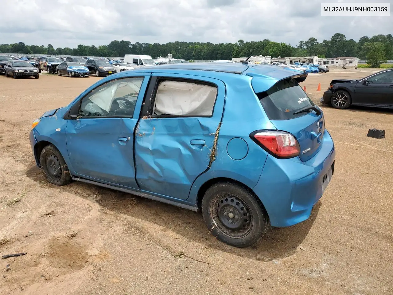 2022 Mitsubishi Mirage Es VIN: ML32AUHJ9NH003159 Lot: 59942435