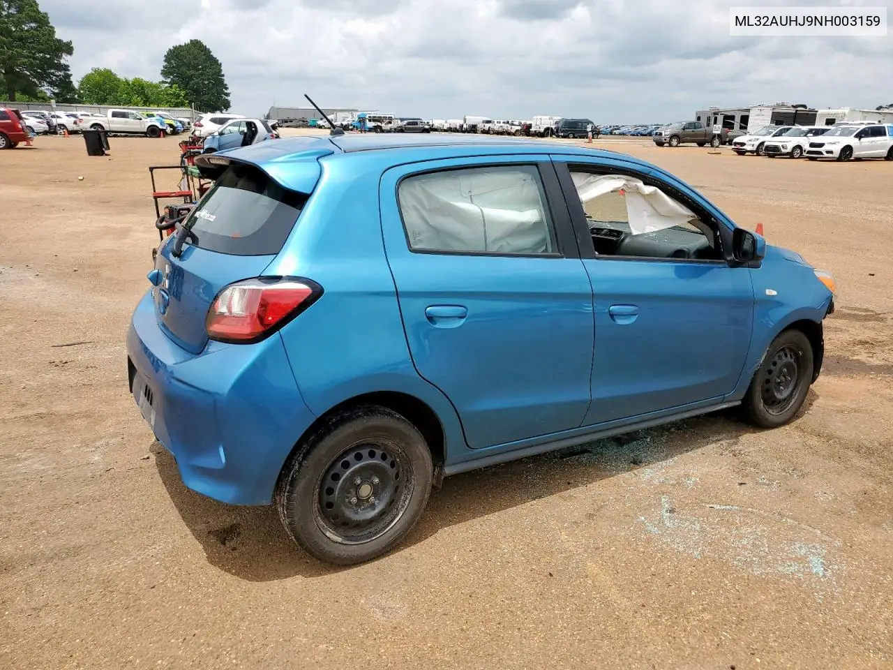2022 Mitsubishi Mirage Es VIN: ML32AUHJ9NH003159 Lot: 59942435