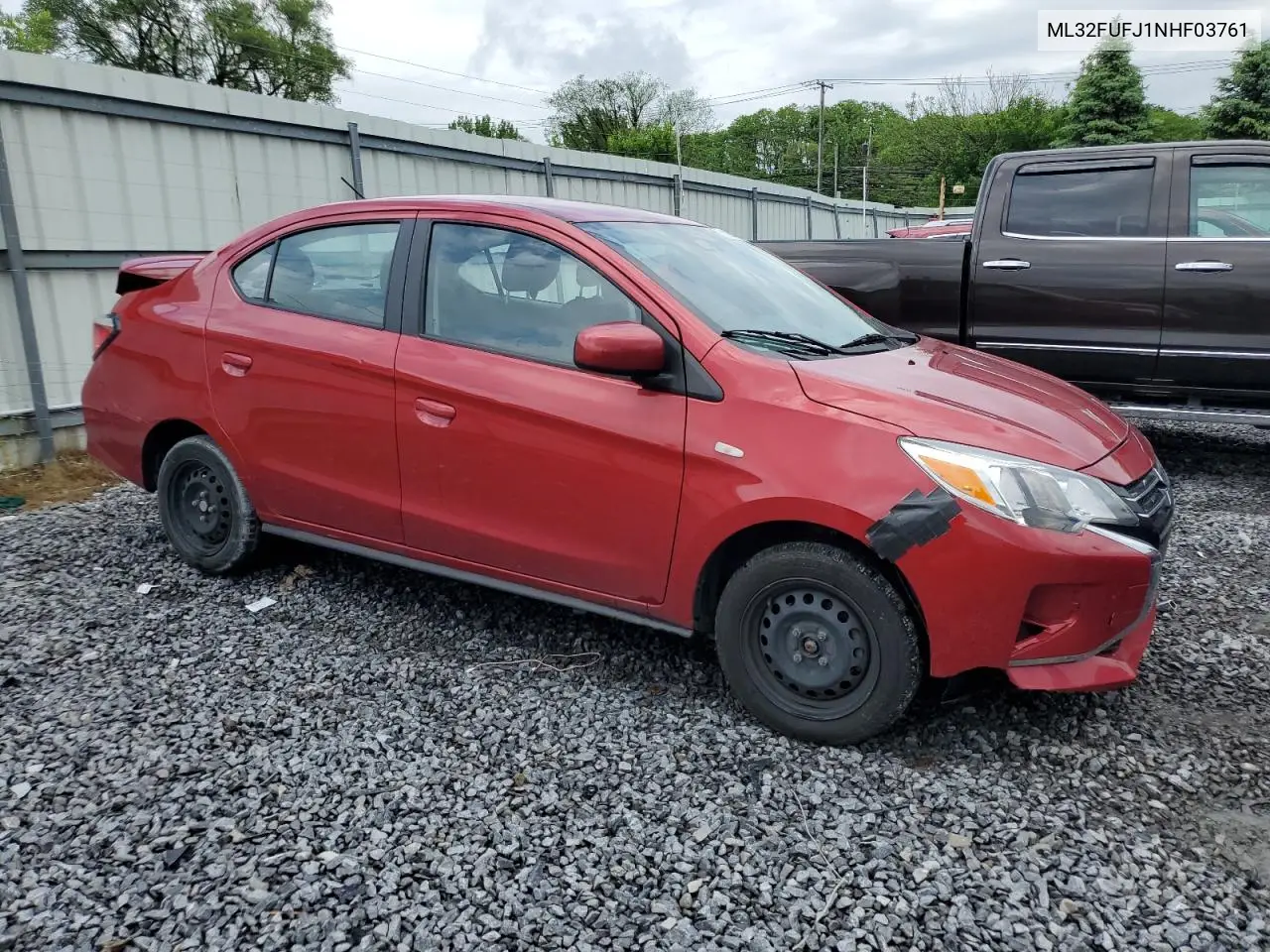 2022 Mitsubishi Mirage G4 Es VIN: ML32FUFJ1NHF03761 Lot: 60067485