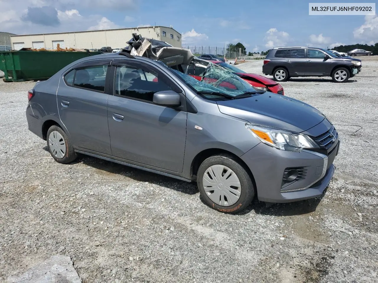 2022 Mitsubishi Mirage G4 Es VIN: ML32FUFJ6NHF09202 Lot: 60522215