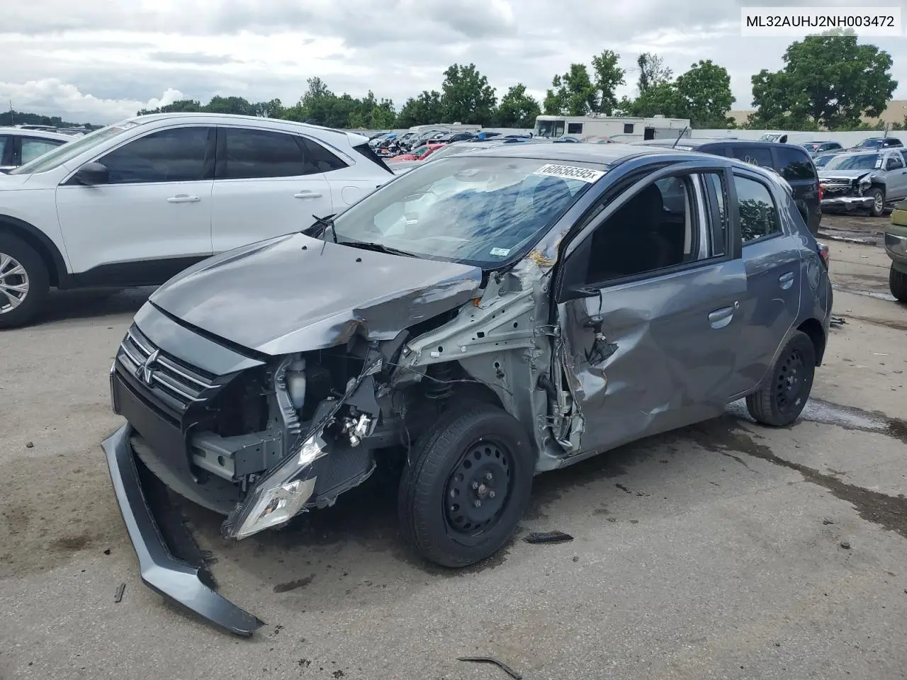 2022 Mitsubishi Mirage Es VIN: ML32AUHJ2NH003472 Lot: 60656595