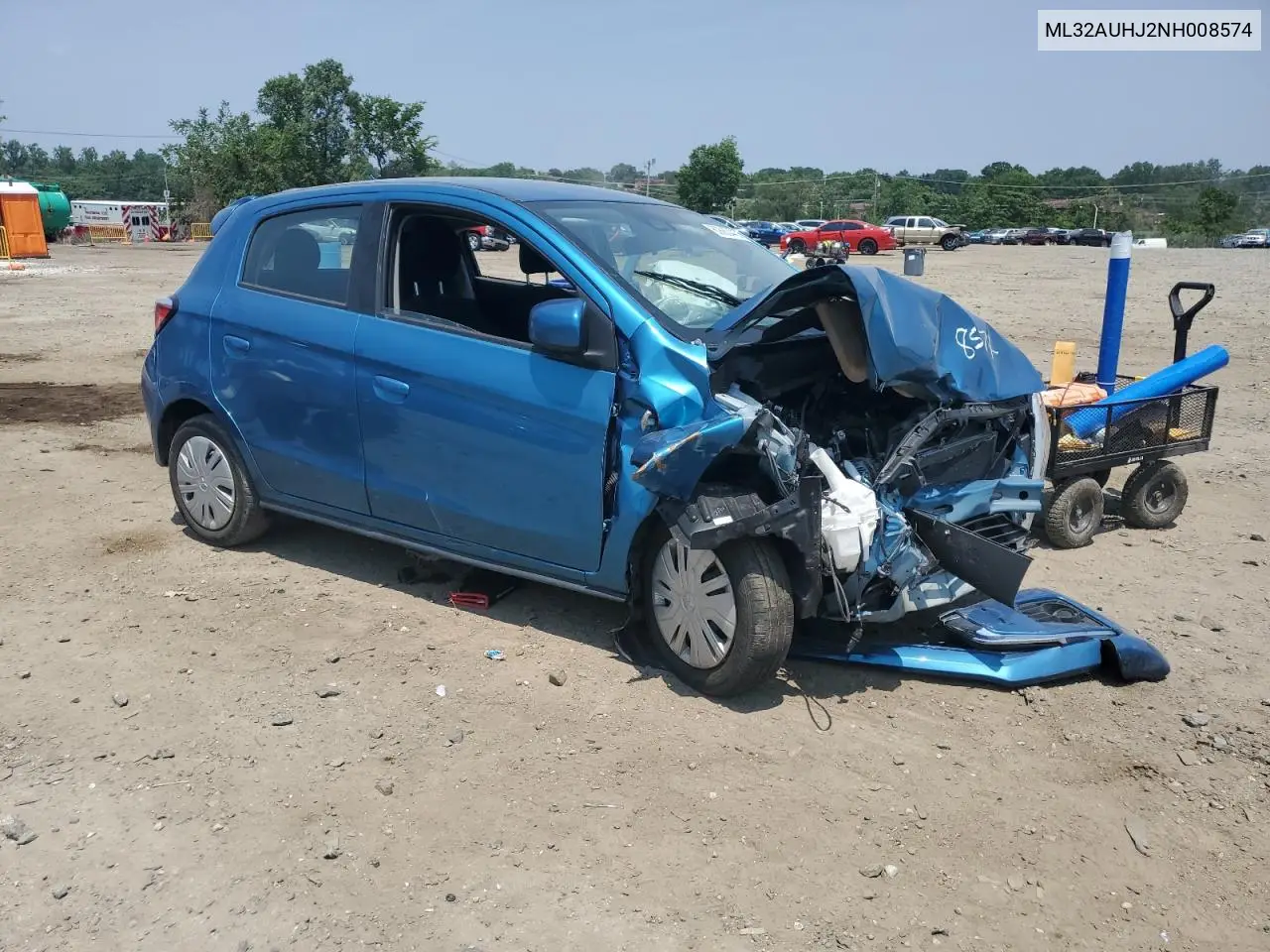 2022 Mitsubishi Mirage Es VIN: ML32AUHJ2NH008574 Lot: 60682445