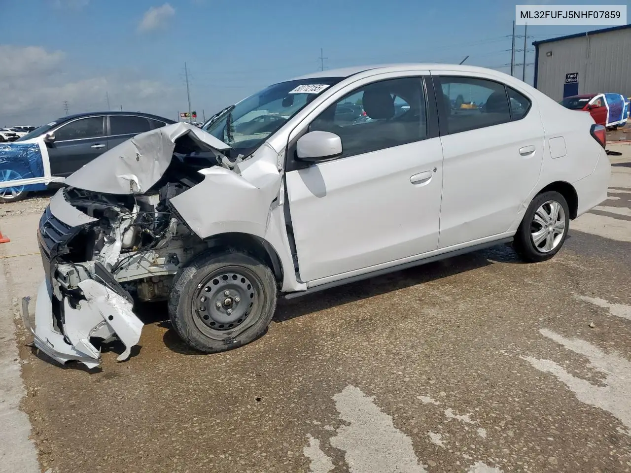 2022 Mitsubishi Mirage G4 Es VIN: ML32FUFJ5NHF07859 Lot: 60712155