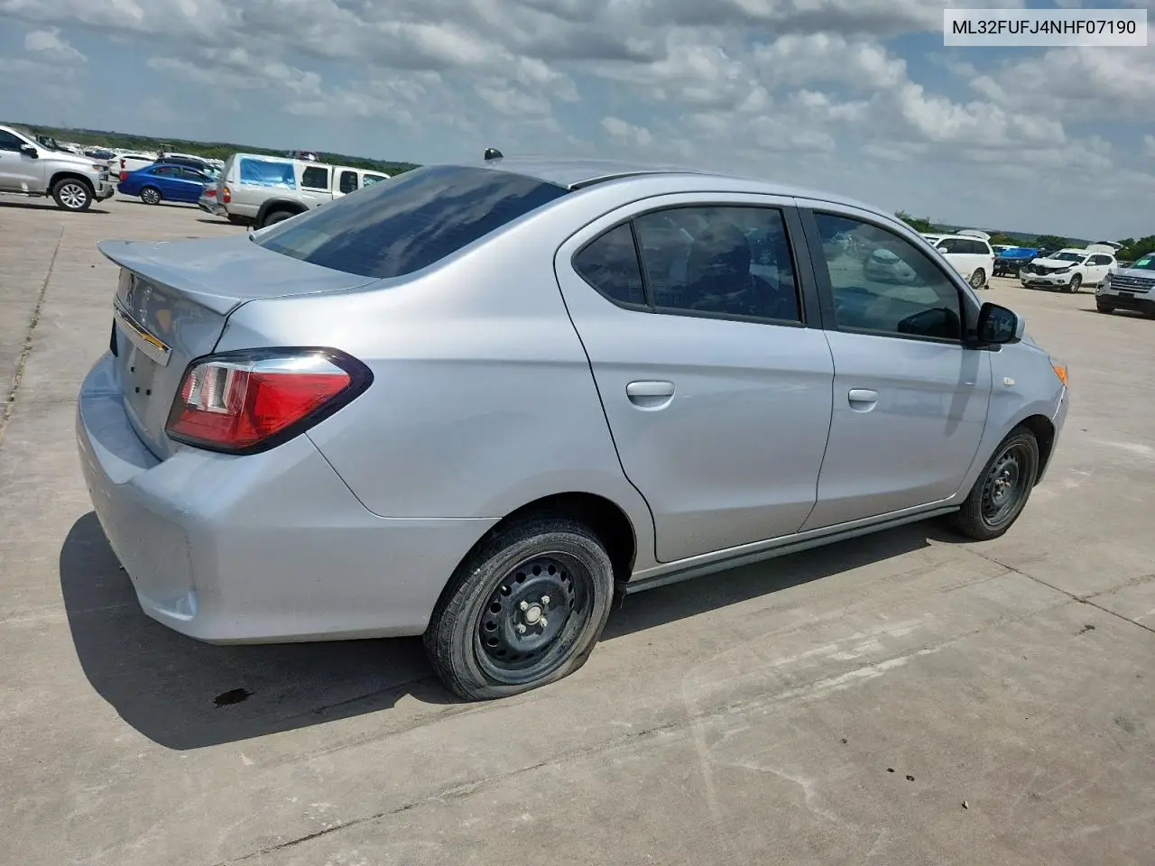 2022 Mitsubishi Mirage G4 Es VIN: ML32FUFJ4NHF07190 Lot: 61001235