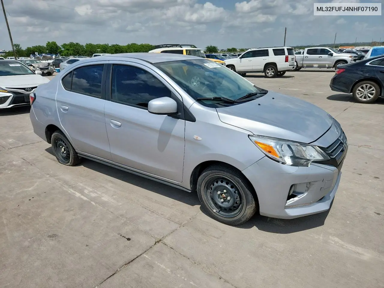 2022 Mitsubishi Mirage G4 Es VIN: ML32FUFJ4NHF07190 Lot: 61001235