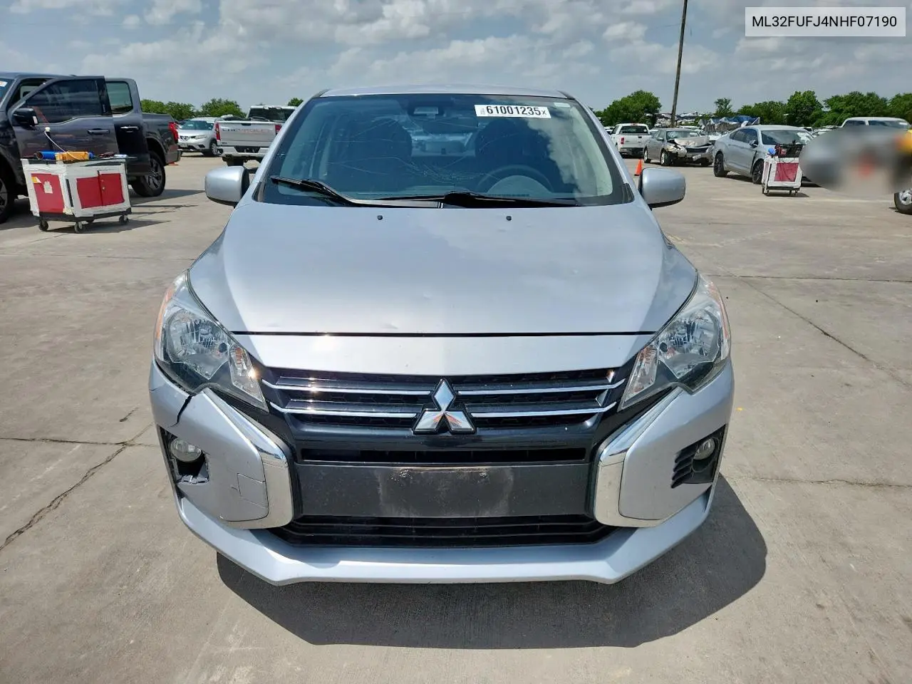 2022 Mitsubishi Mirage G4 Es VIN: ML32FUFJ4NHF07190 Lot: 61001235