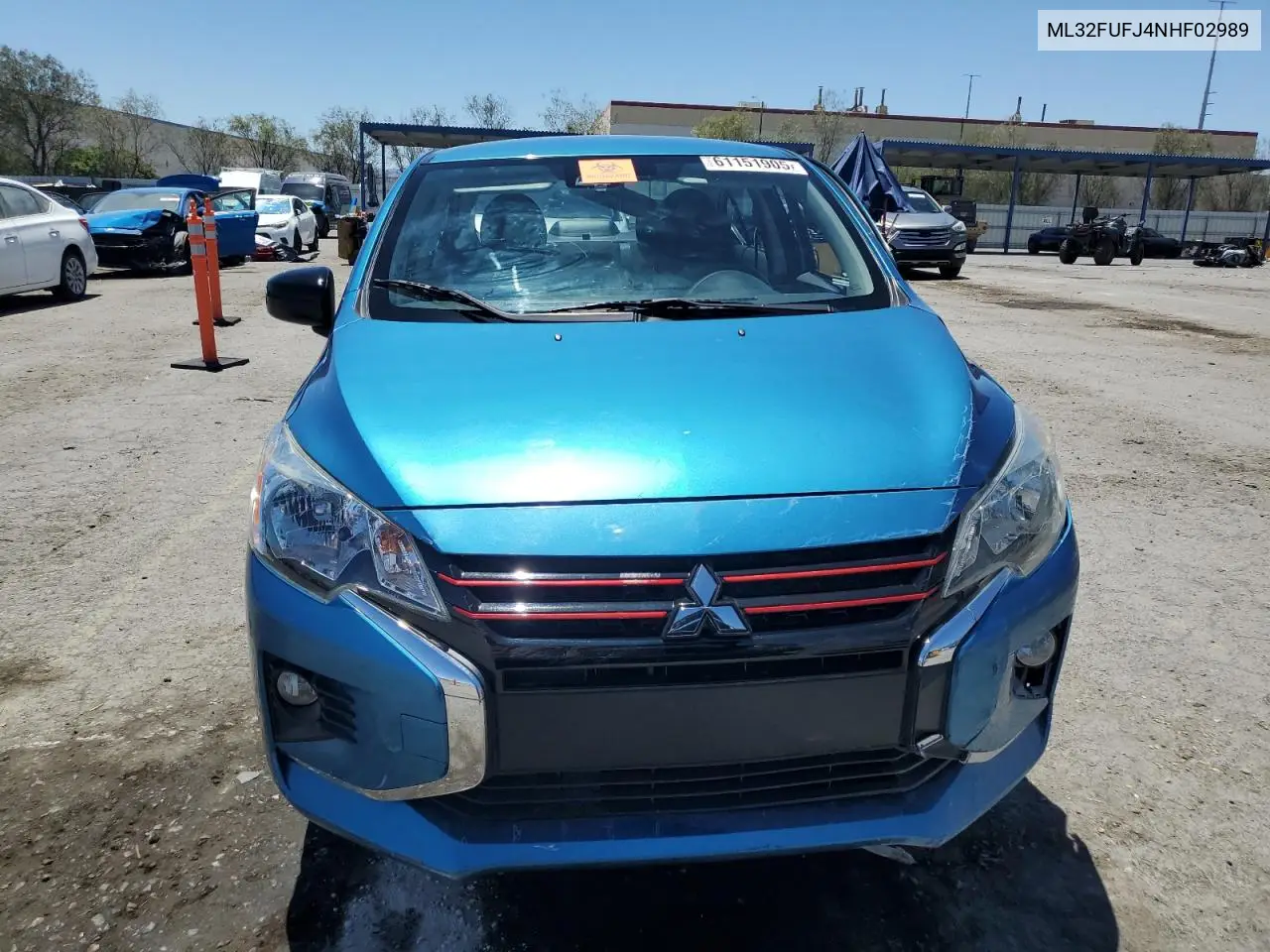 2022 Mitsubishi Mirage G4 Es VIN: ML32FUFJ4NHF02989 Lot: 61151905