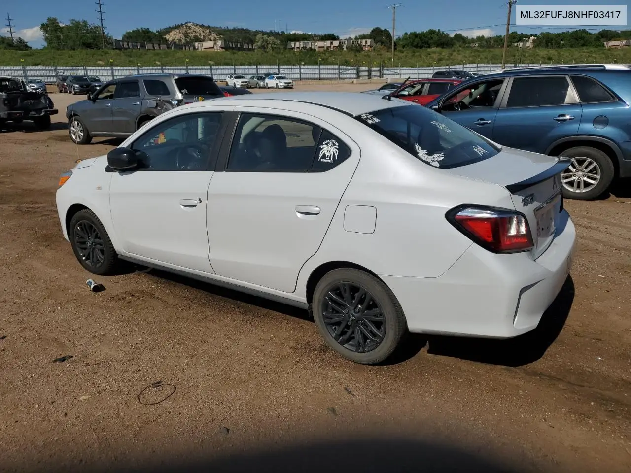 2022 Mitsubishi Mirage G4 Es VIN: ML32FUFJ8NHF03417 Lot: 61408515