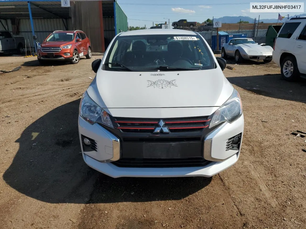 2022 Mitsubishi Mirage G4 Es VIN: ML32FUFJ8NHF03417 Lot: 61408515