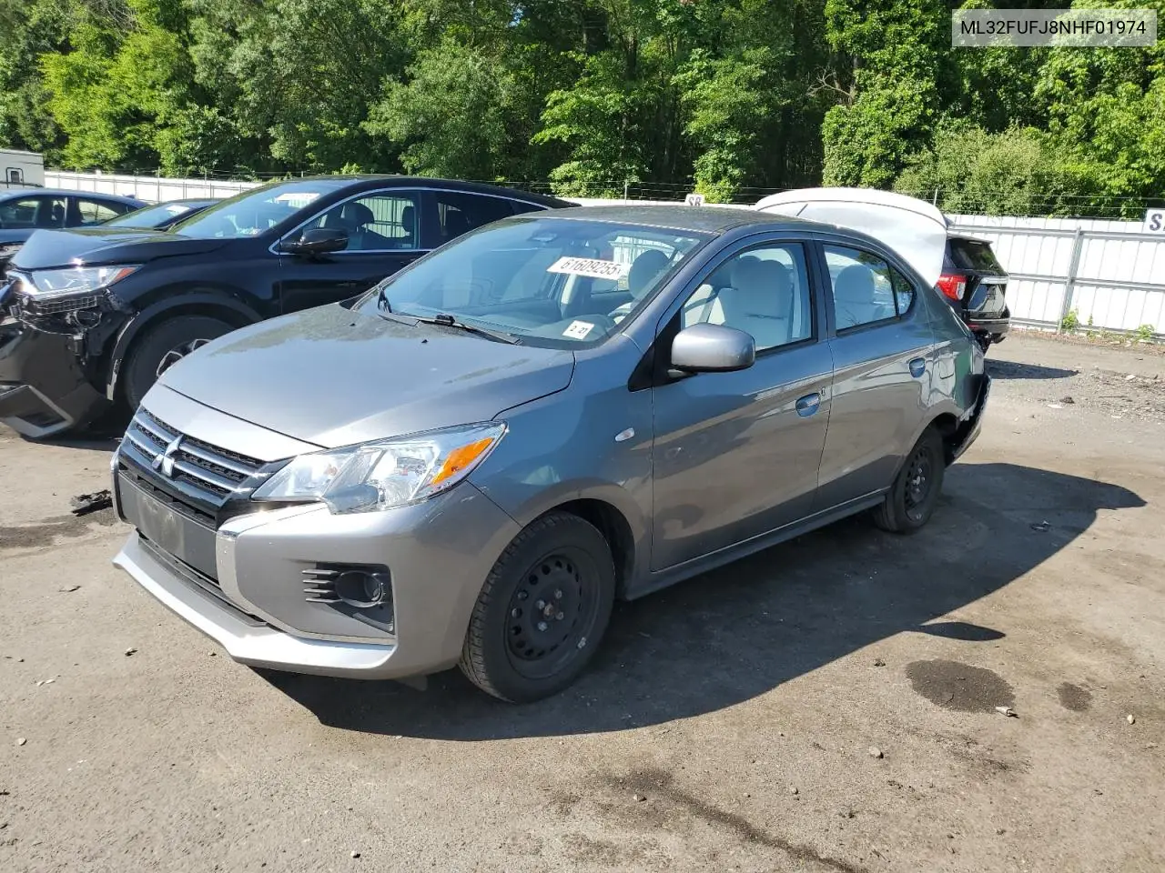 2022 Mitsubishi Mirage G4 Es VIN: ML32FUFJ8NHF01974 Lot: 61609255
