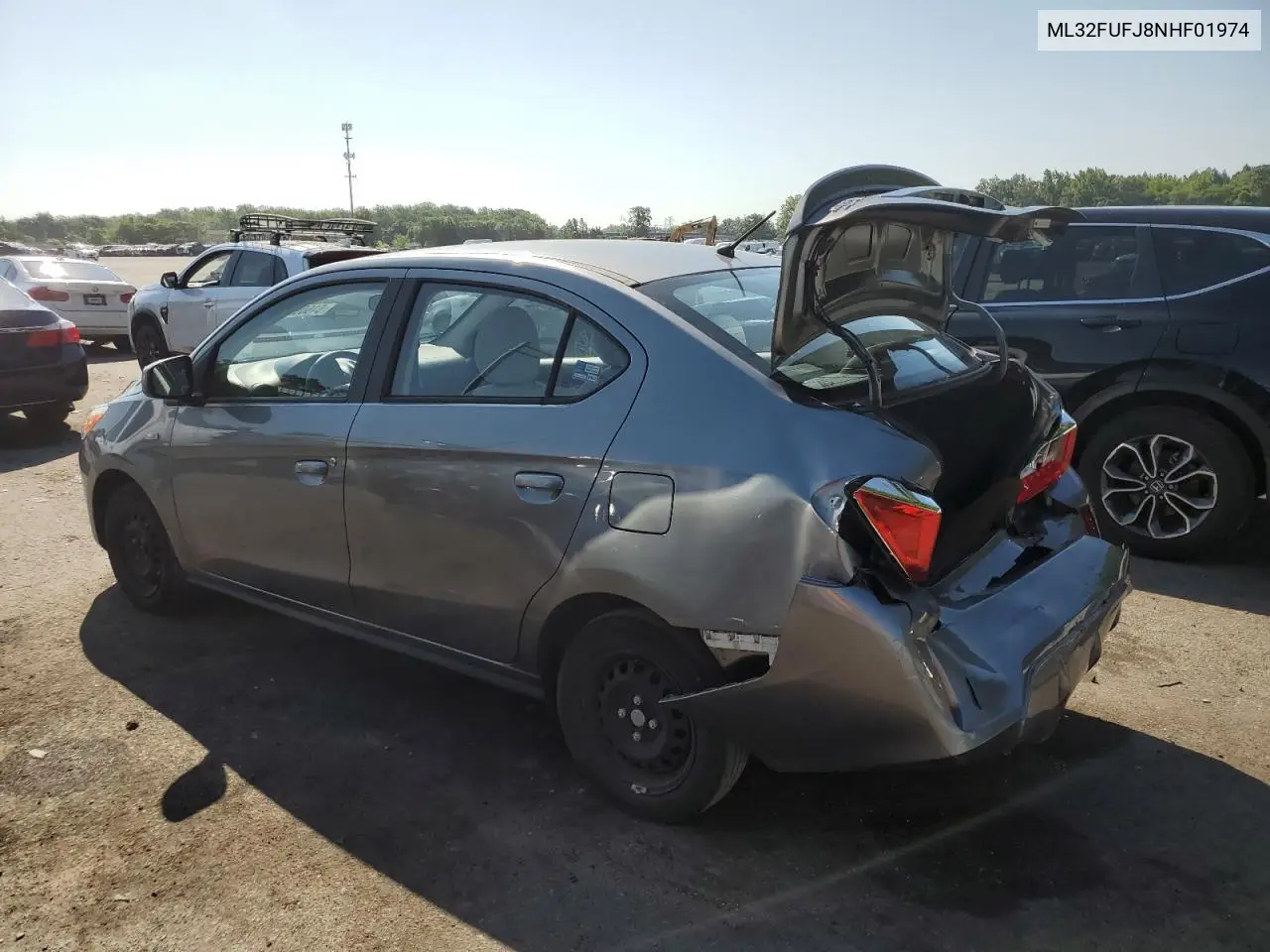 2022 Mitsubishi Mirage G4 Es VIN: ML32FUFJ8NHF01974 Lot: 61609255