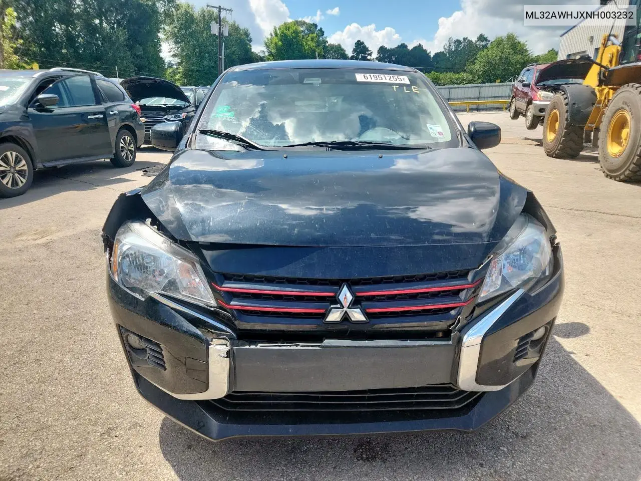 2022 Mitsubishi Mirage Se VIN: ML32AWHJXNH003232 Lot: 61951255