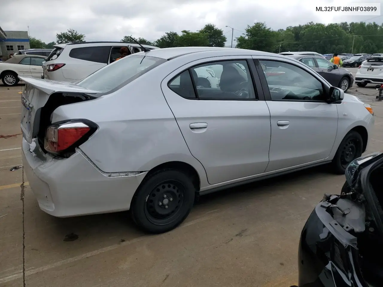 2022 Mitsubishi Mirage G4 Es VIN: ML32FUFJ8NHF03899 Lot: 62316555