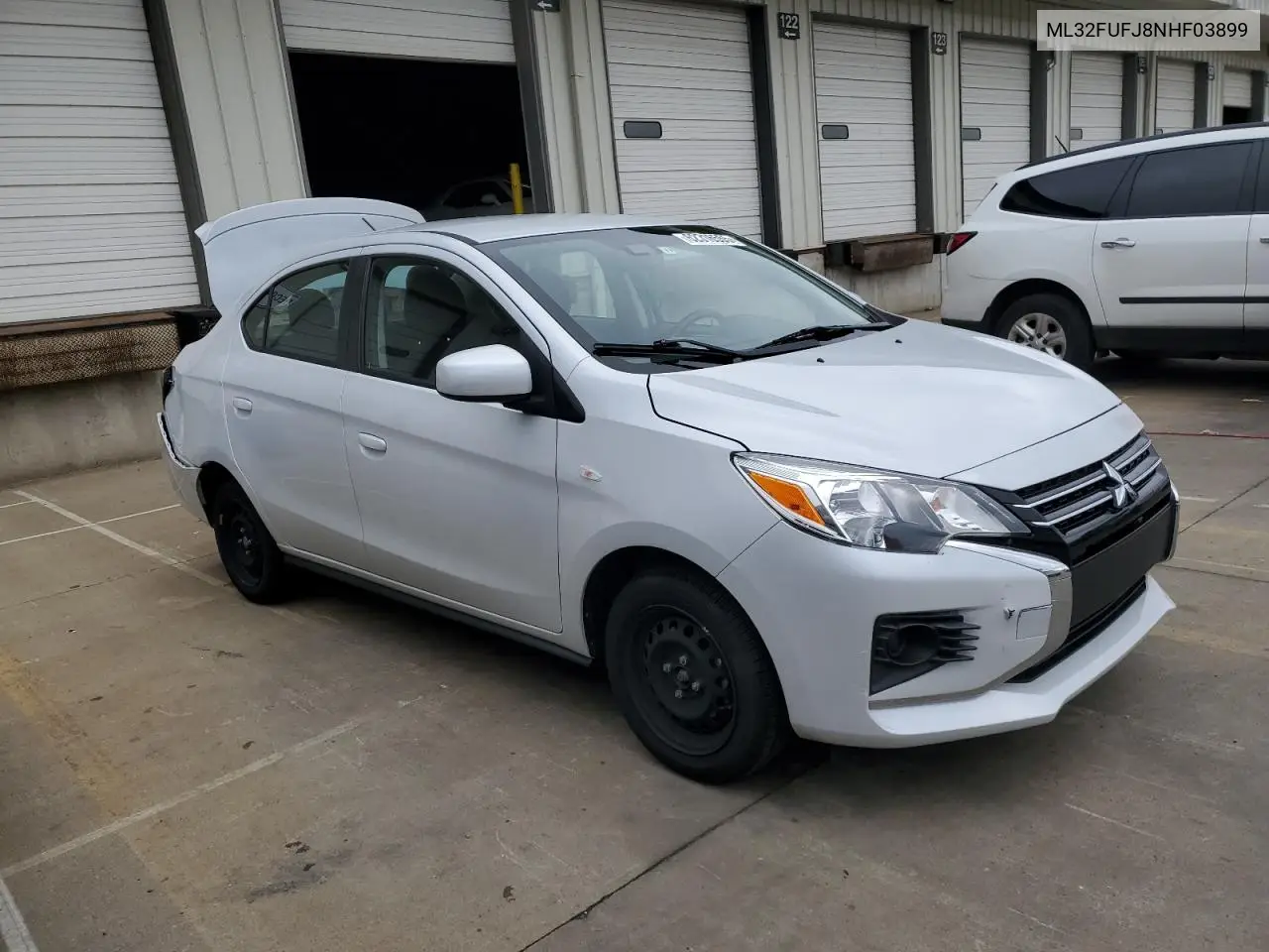 2022 Mitsubishi Mirage G4 Es VIN: ML32FUFJ8NHF03899 Lot: 62316555
