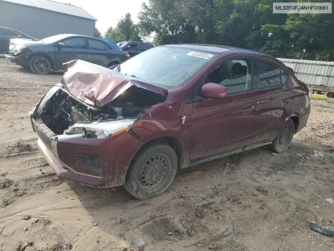 2022 Mitsubishi Mirage G4 Es VIN: ML32FUFJ4NHF00661 Lot: 62589525