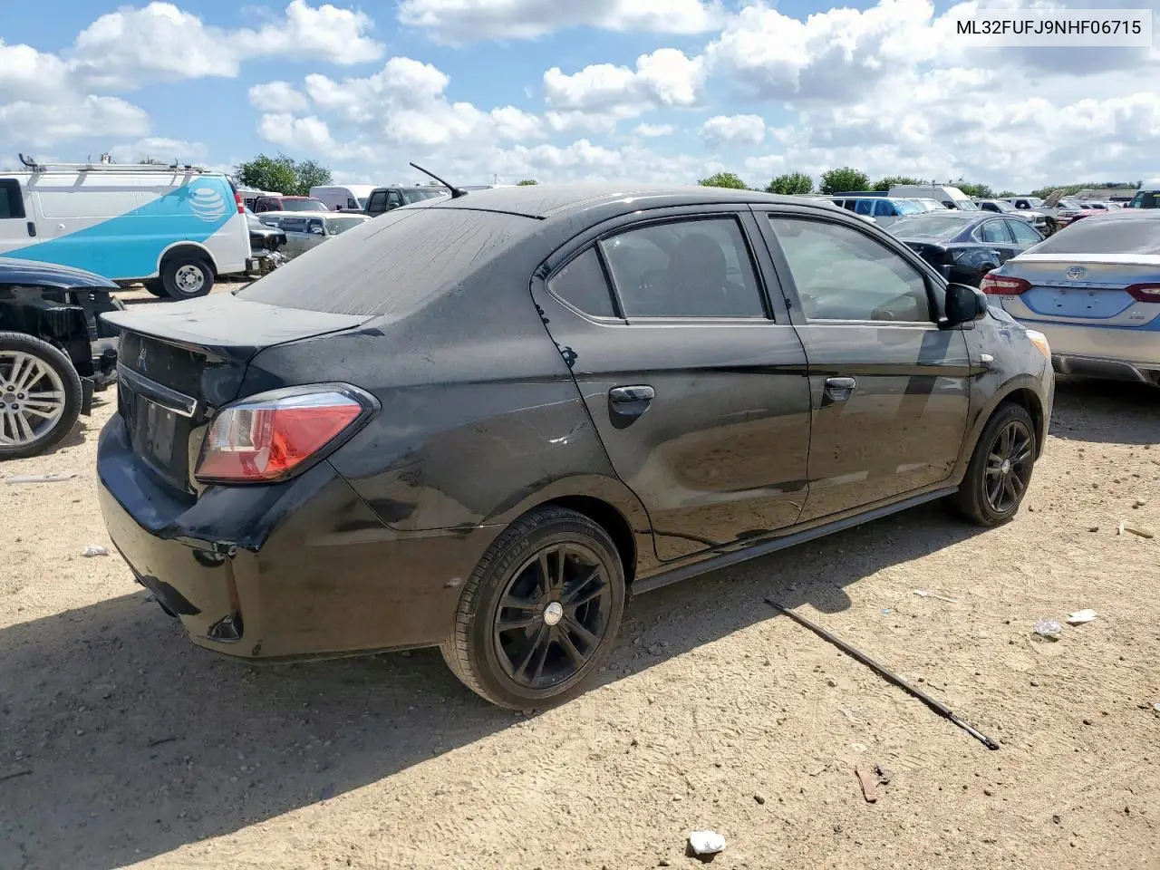 2022 Mitsubishi Mirage G4 Es VIN: ML32FUFJ9NHF06715 Lot: 62605035