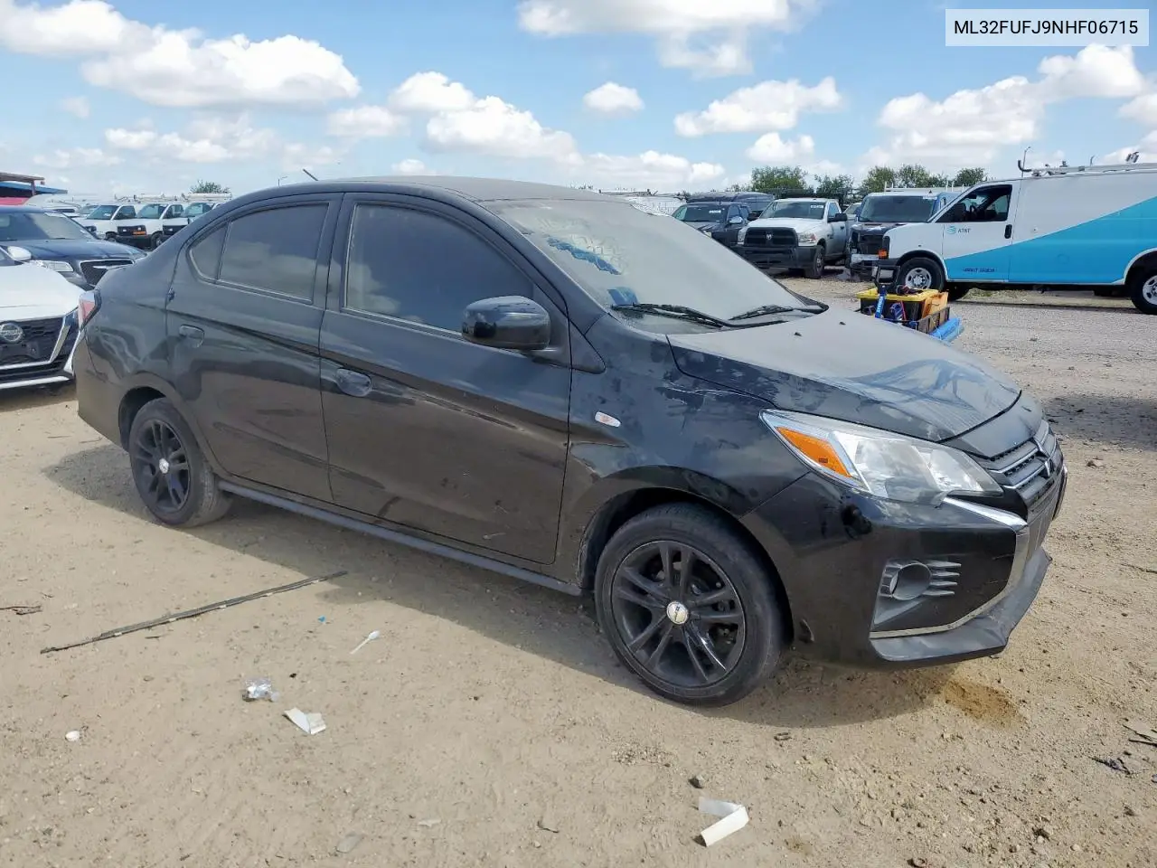 2022 Mitsubishi Mirage G4 Es VIN: ML32FUFJ9NHF06715 Lot: 62605035