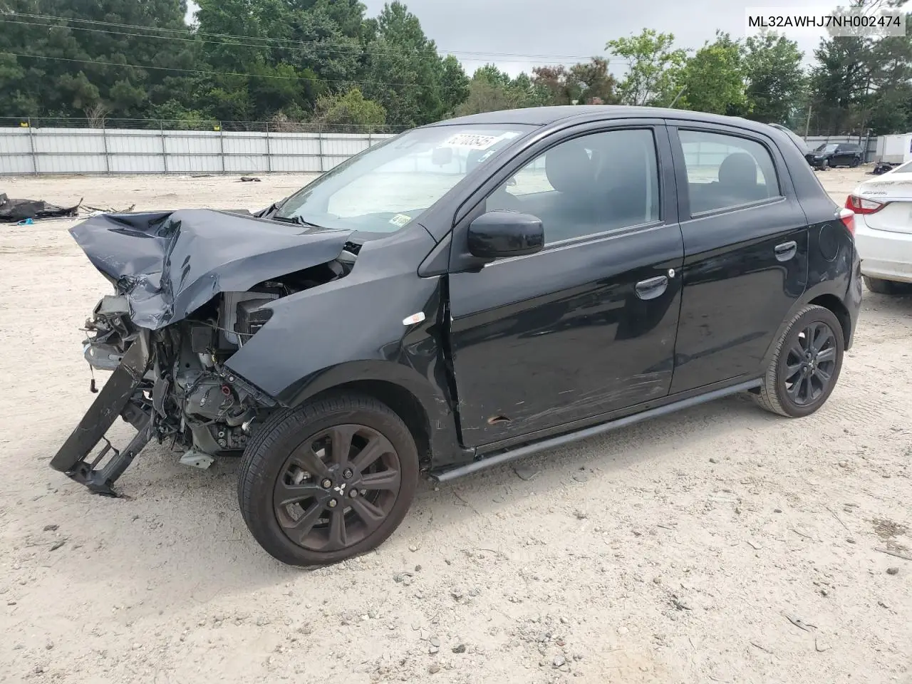 2022 Mitsubishi Mirage Se VIN: ML32AWHJ7NH002474 Lot: 62703545