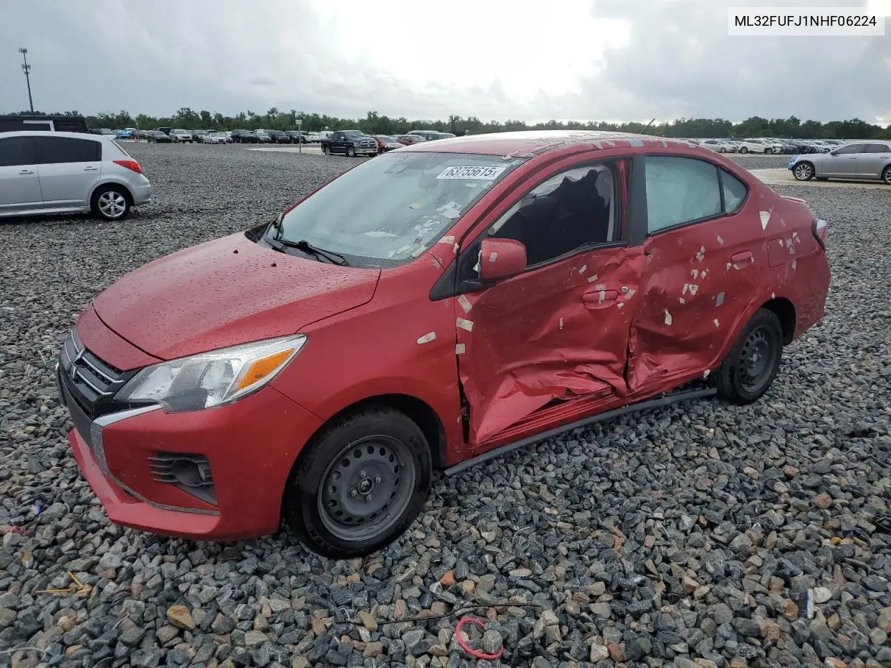 2022 Mitsubishi Mirage G4 Es VIN: ML32FUFJ1NHF06224 Lot: 63755615