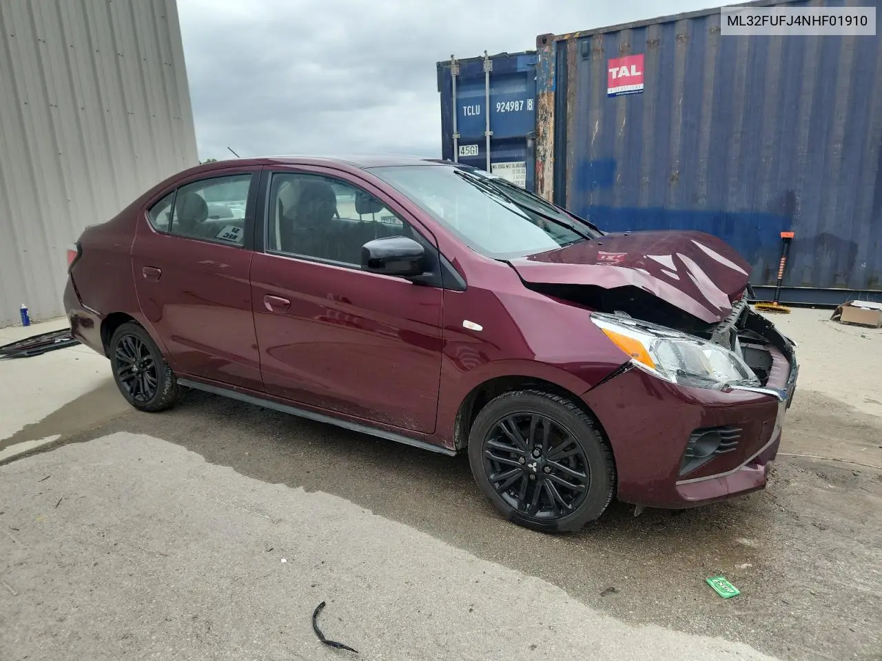 2022 Mitsubishi Mirage G4 Es VIN: ML32FUFJ4NHF01910 Lot: 63756235