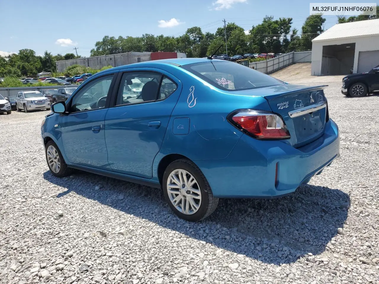 2022 Mitsubishi Mirage G4 Es VIN: ML32FUFJ1NHF06076 Lot: 64423105
