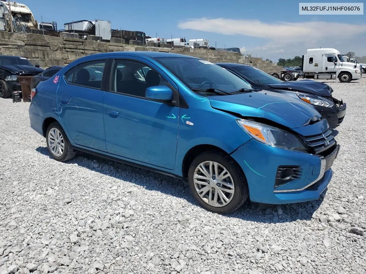 2022 Mitsubishi Mirage G4 Es VIN: ML32FUFJ1NHF06076 Lot: 64423105