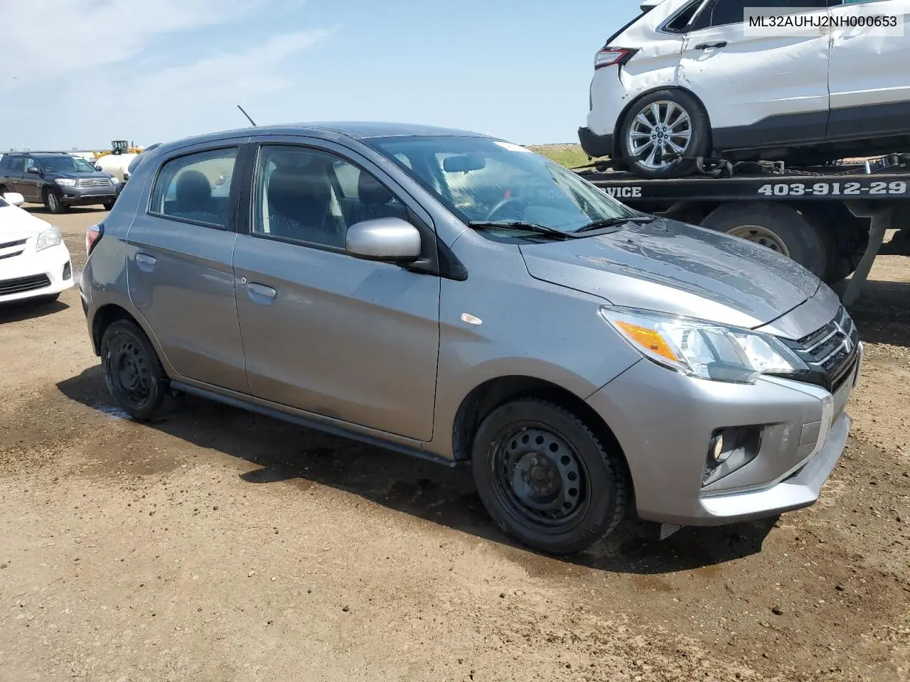 2022 Mitsubishi Mirage Es VIN: ML32AUHJ2NH000653 Lot: 64505375