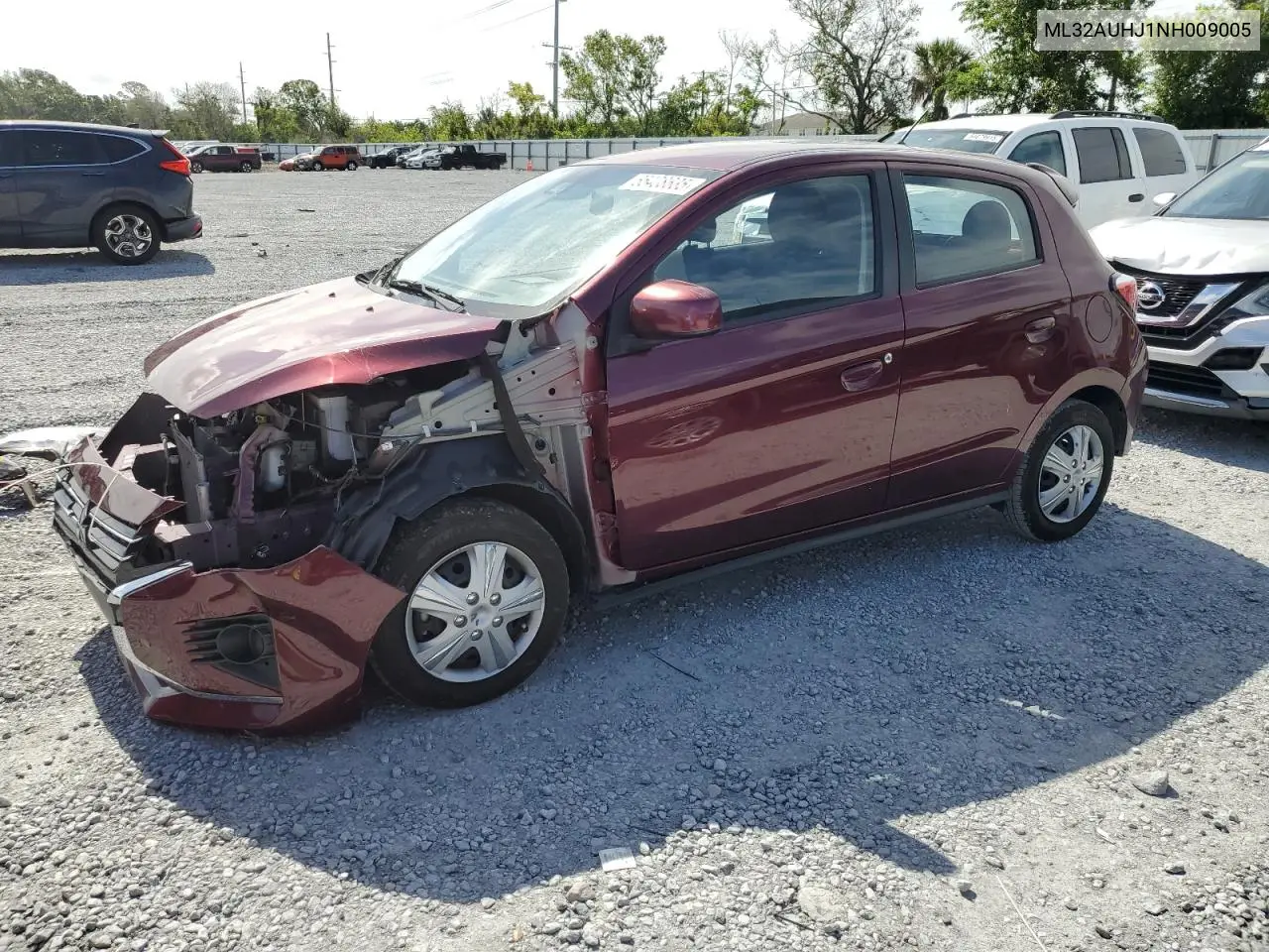 2022 Mitsubishi Mirage Es VIN: ML32AUHJ1NH009005 Lot: 65408635