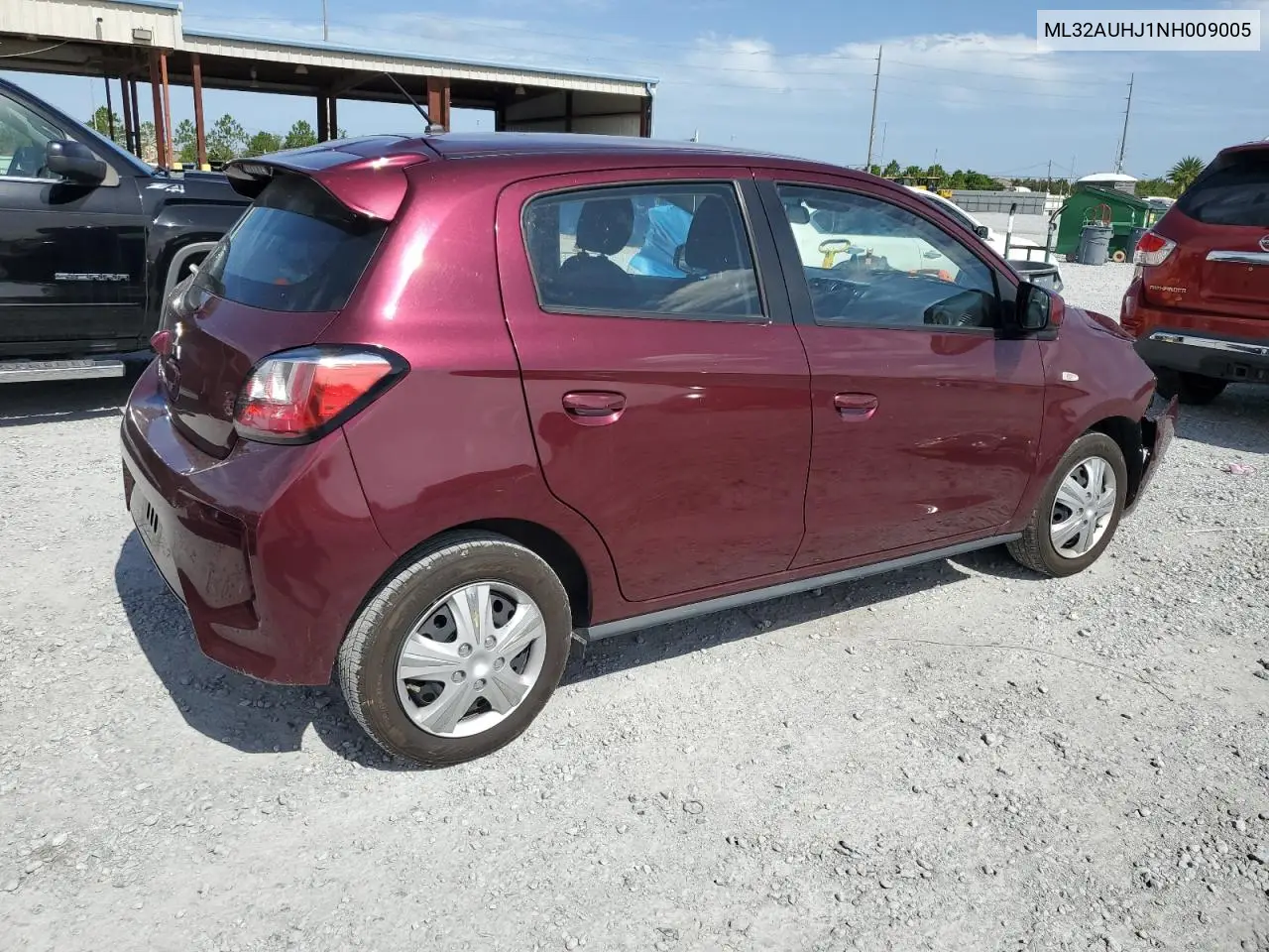 2022 Mitsubishi Mirage Es VIN: ML32AUHJ1NH009005 Lot: 65408635