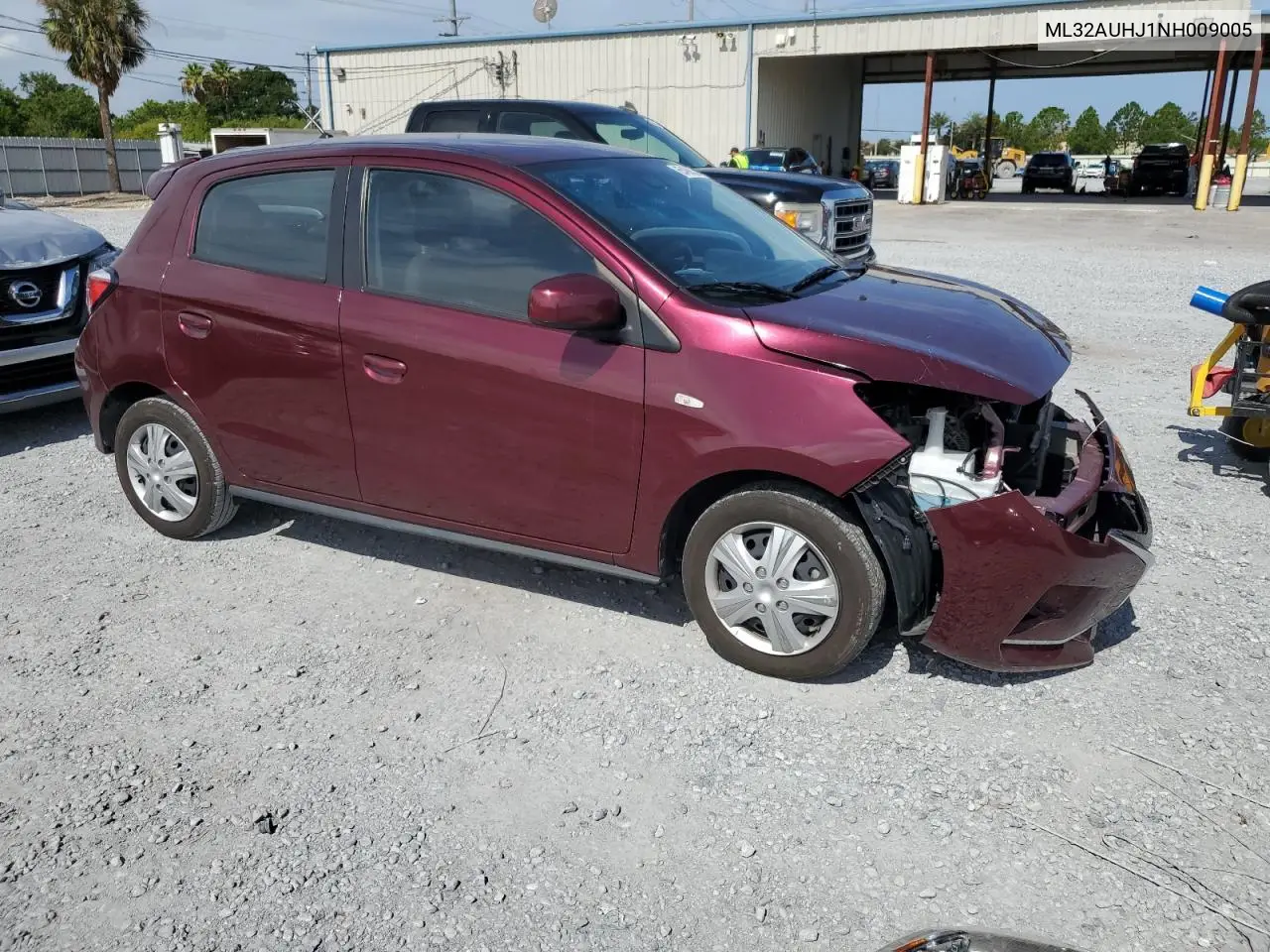 2022 Mitsubishi Mirage Es VIN: ML32AUHJ1NH009005 Lot: 65408635