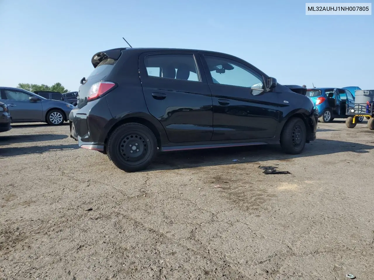 2022 Mitsubishi Mirage Es VIN: ML32AUHJ1NH007805 Lot: 65863015