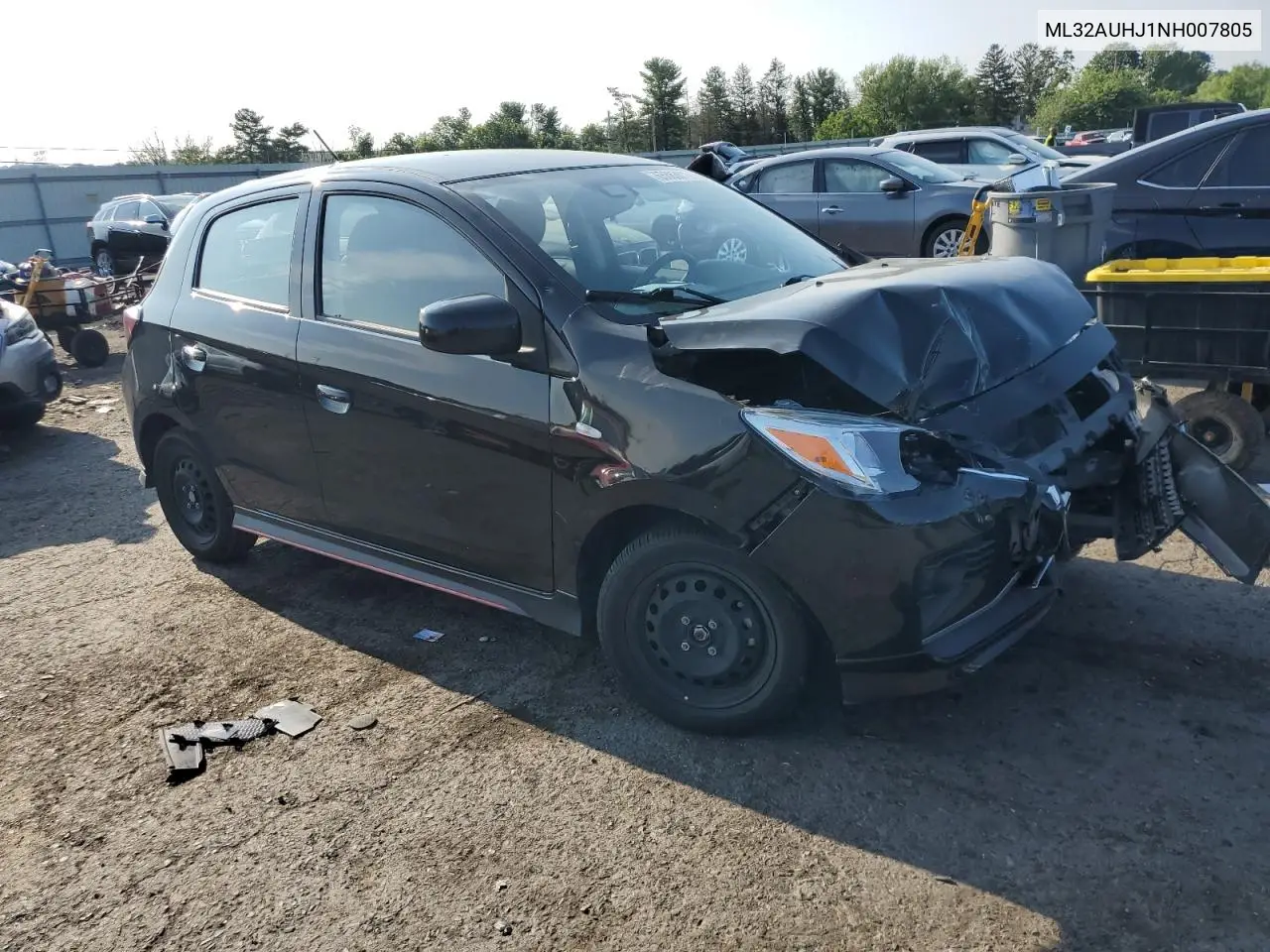 2022 Mitsubishi Mirage Es VIN: ML32AUHJ1NH007805 Lot: 65863015