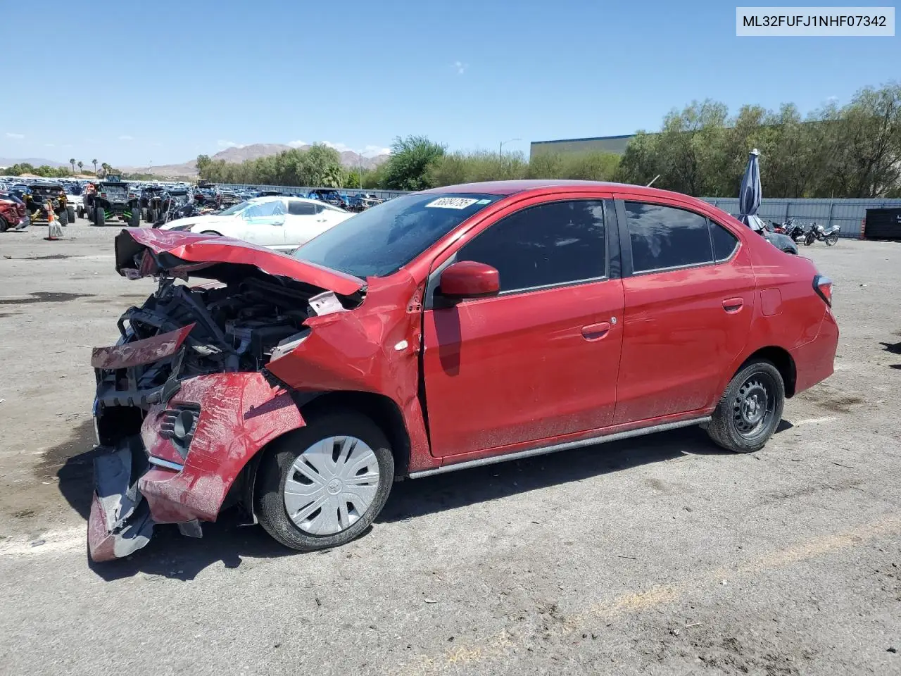 2022 Mitsubishi Mirage G4 Es VIN: ML32FUFJ1NHF07342 Lot: 66084785
