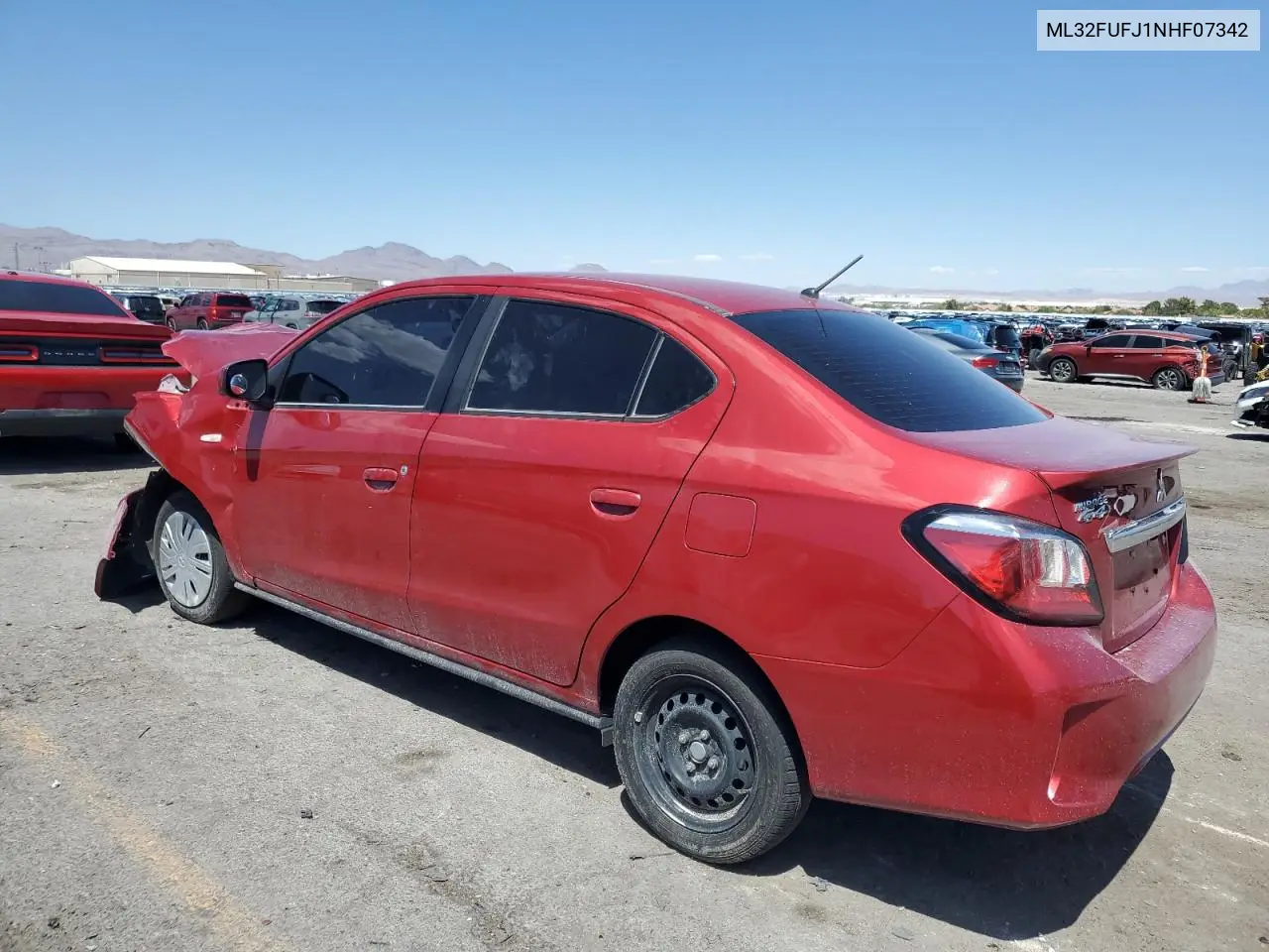 2022 Mitsubishi Mirage G4 Es VIN: ML32FUFJ1NHF07342 Lot: 66084785
