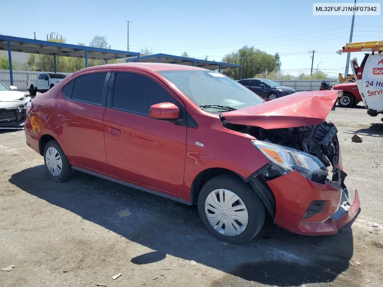 2022 Mitsubishi Mirage G4 Es VIN: ML32FUFJ1NHF07342 Lot: 66084785