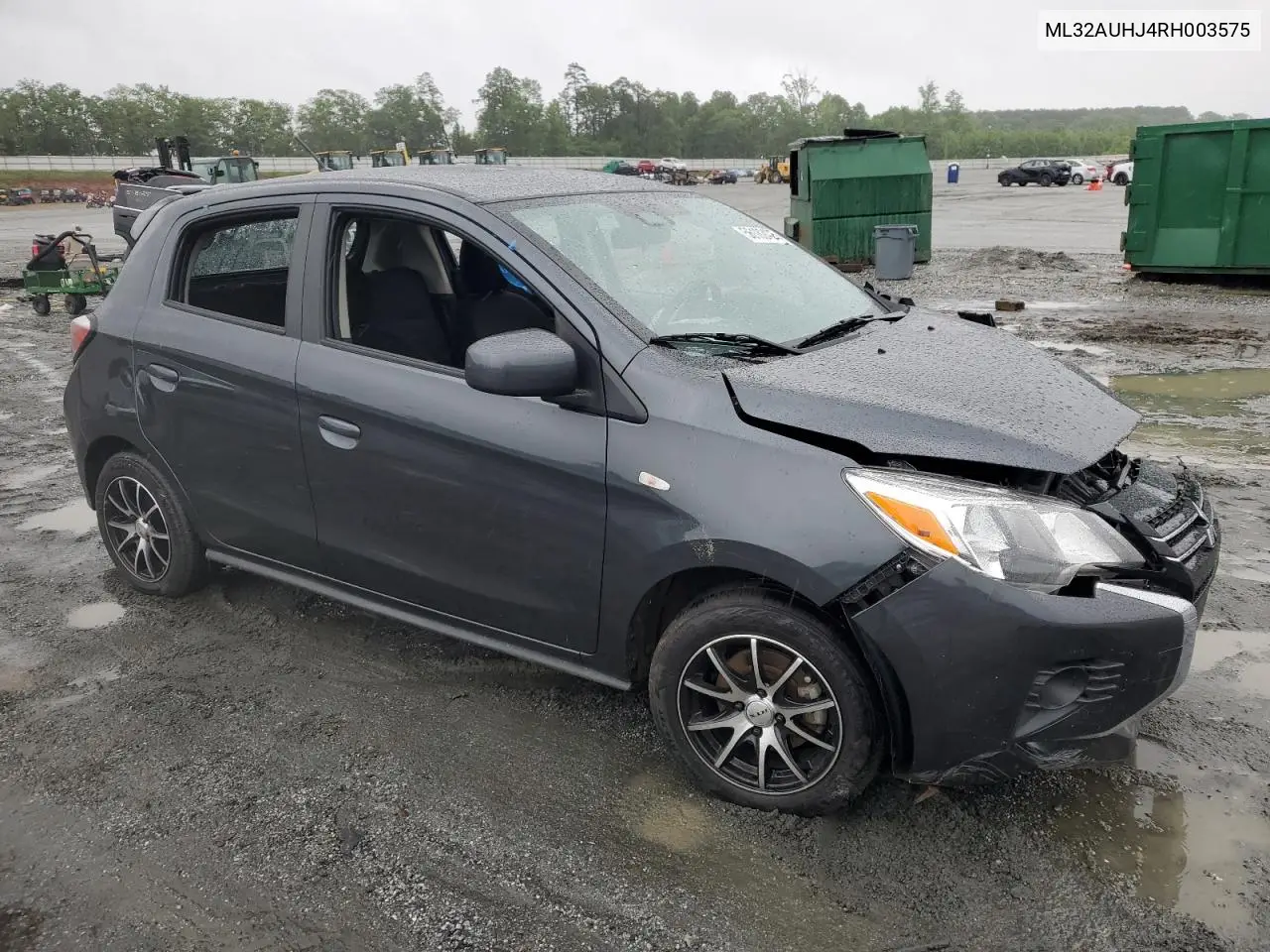 2024 Mitsubishi Mirage Es VIN: ML32AUHJ4RH003575 Lot: 56182425